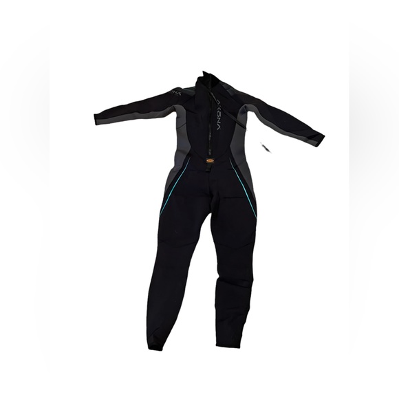 Women’s Akona Adventure Gear Quantum Stretch  Full Wet Suit  7/8 Back Zip Aqua - Picture 3 of 6